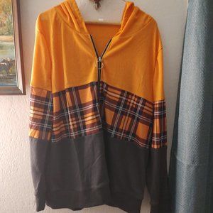 Hooded zip up sweater